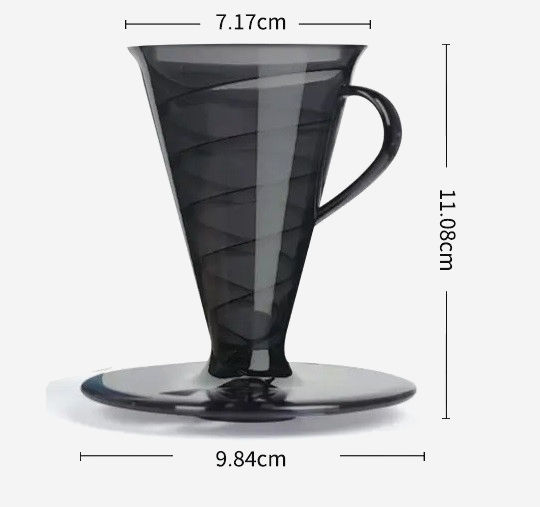 Conical 30 Пуровер для кави, чорний, 1 порція, конусна форма, поліпропілен