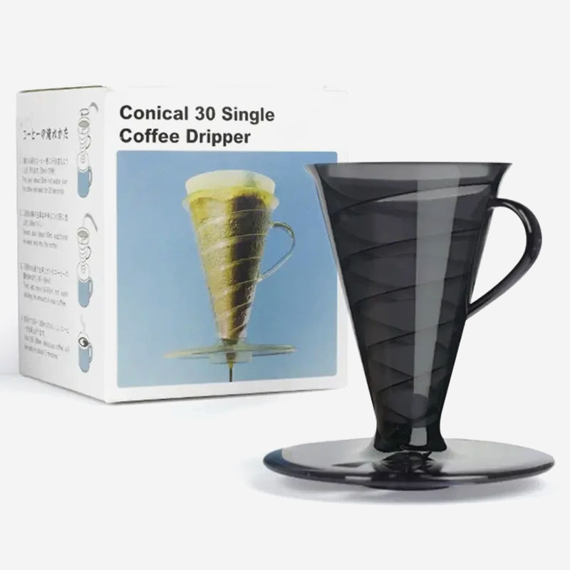 Conical 30 Пуровер для кави, чорний, 1 порція, конусна форма, поліпропілен