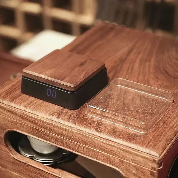 Электронные весы Solid Wood для кофе и чая, точность 0,1 г, размер 83x83x34 мм