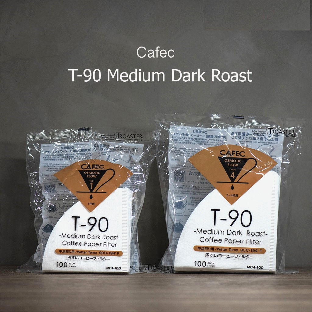 Фільтри Cafec Medium Dark Roast T-90 Cup1 100 шт для кави, паперові, прямокутні, екологічні.