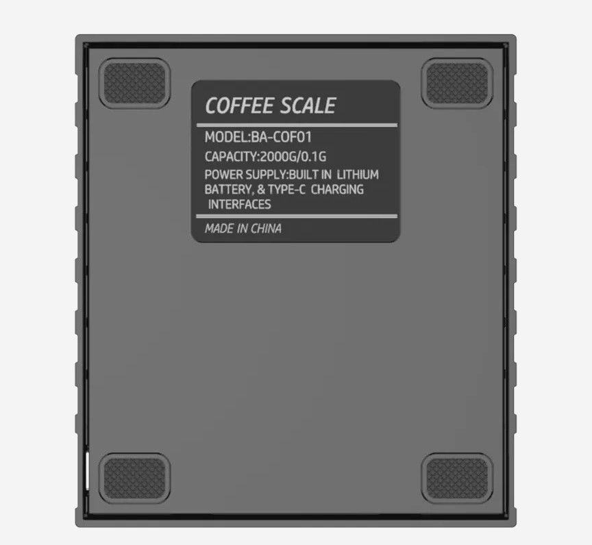 Веси ESP Smart Scale для еспресо, точність 0,1 г, 2 кг, USB-C, LED-дисплей, розмір 85*95*18,5 мм