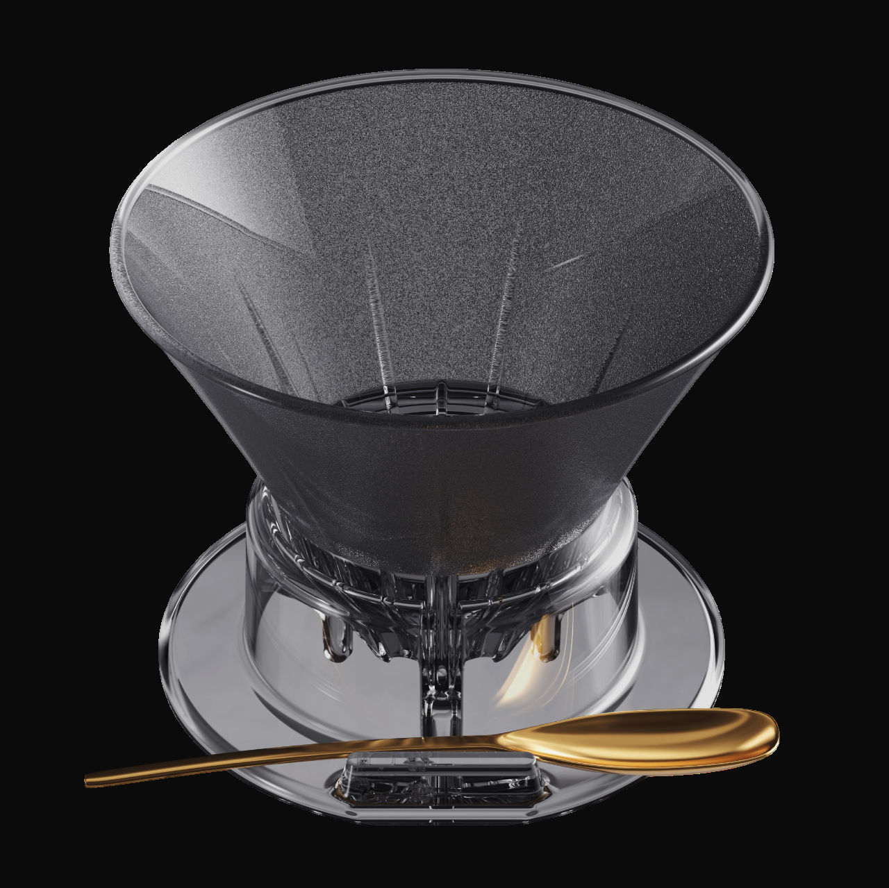 Пуровер FromCreator Specialty Dripper для 1-4 порцій, чорний, Tritan, сумісний з фільтрами V60