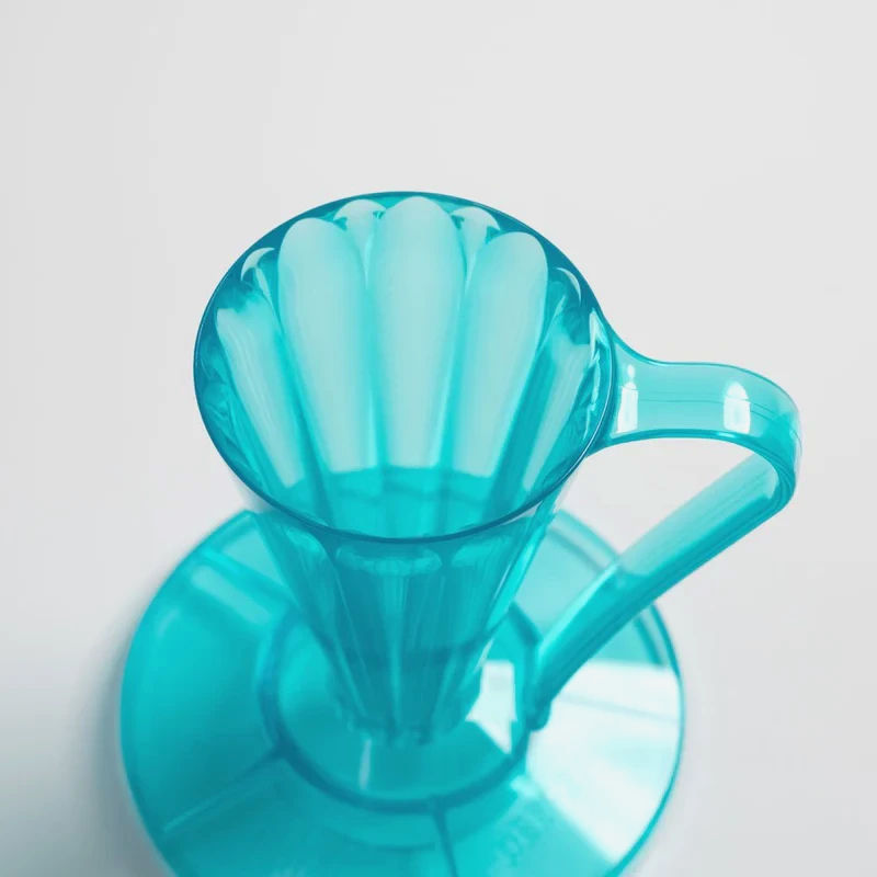 Пуровер Cafec Deep 27 Tritan Flower Dripper для 1 порції, 27° кут, Японія, синій