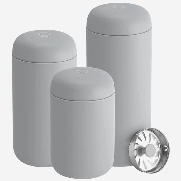 Термос-чашка Fellow Carter Move Mug 475 мл, нержавіюча сталь, захист від бризок, сірий