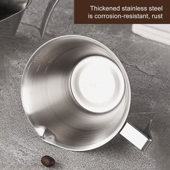 Джаг Pouring Cup 100 мл для еспресо, питчер з нержавіючої сталі з вимірювальною шкалою