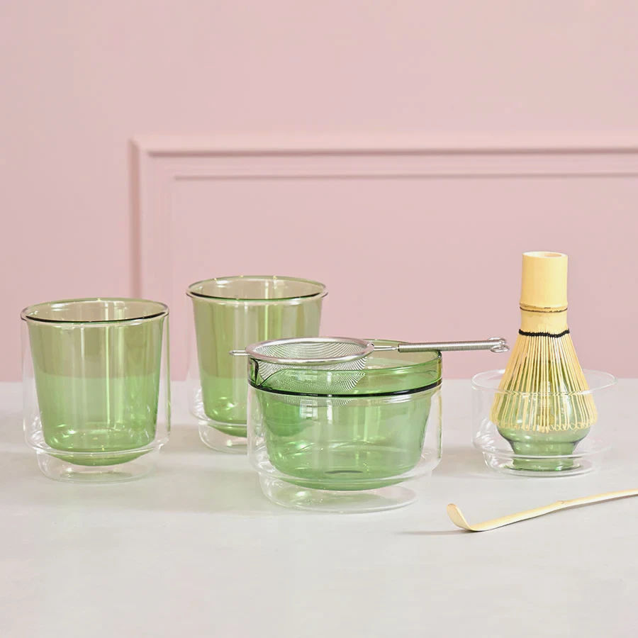 Hario Matcha Collection: Набір для приготування матча з 5 предметів, термостійке скло і бамбук
