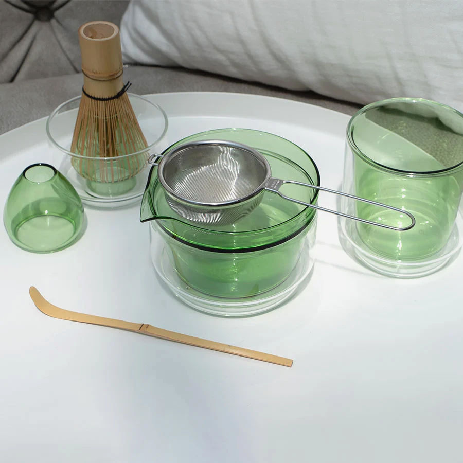 Hario Matcha Collection: Набір для приготування матча з 5 предметів, термостійке скло і бамбук
