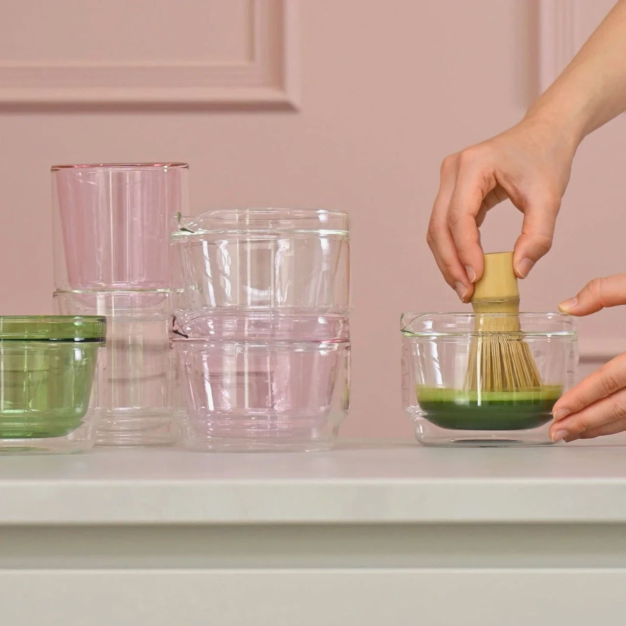 Набор Hario Matcha Collection для приготовления чая матча из термостойкого стекла и бамбука, 5 предметов