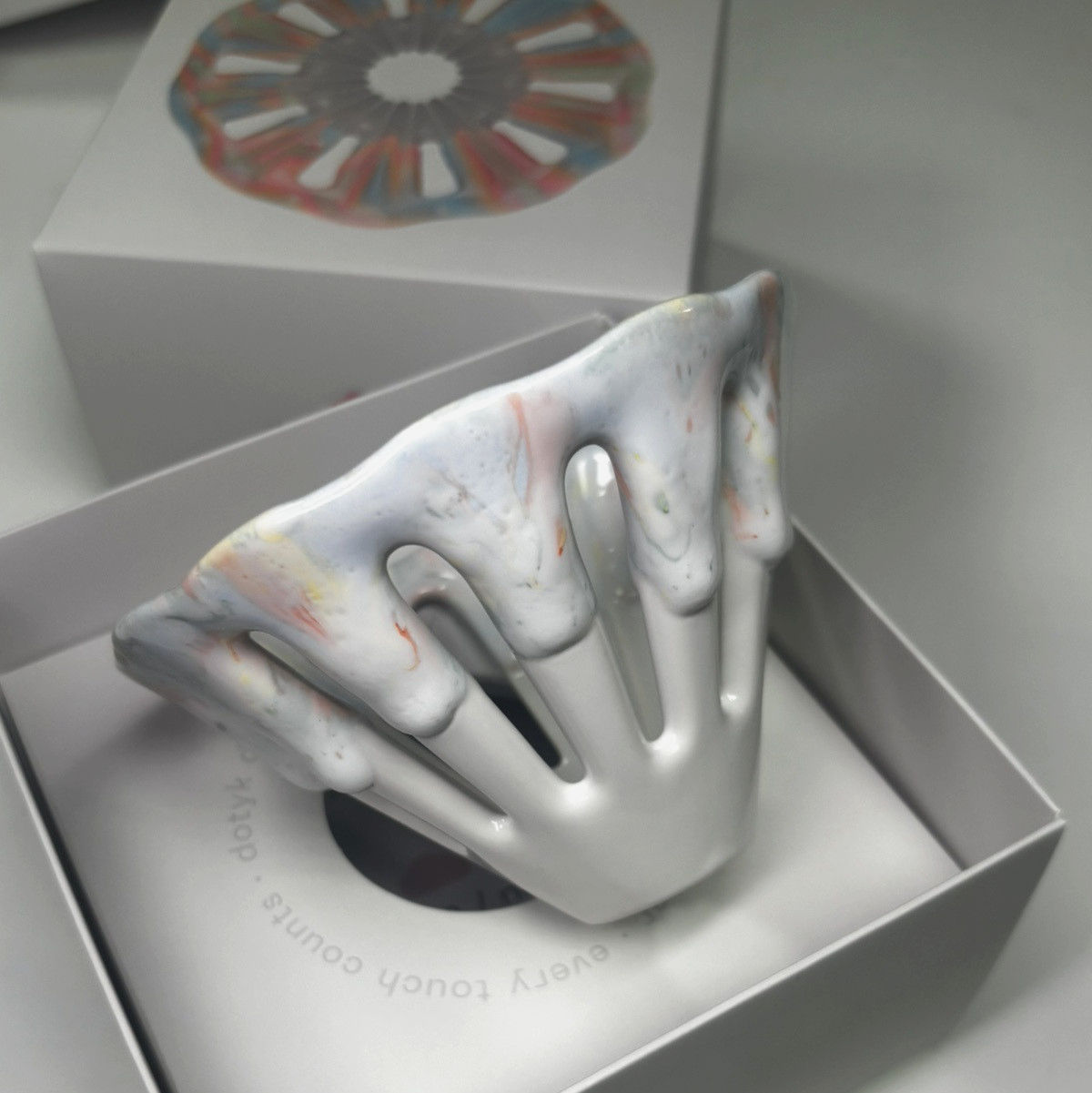 Пуровер Дотик Aurora Multicolor 02 для V60, кераміка, контроль температури, унікальний дизайн