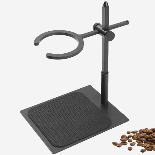 Станция Drip Pour Over Filter Stand для кофе, черная, регулируемая высота, 32×17 см, алюминий