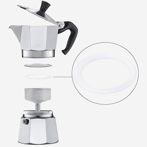 Уплотнитель для гейзерної кавоварки 3 чашки, харчової гуми, 6.5 см, заміна прокладки, герметичність