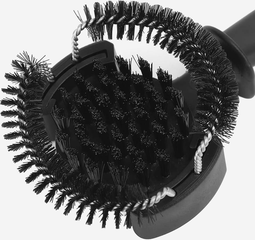Щітка для чистки кофемашини Removable Brush 51 мм, кругла, нейлонова щетина, чорна
