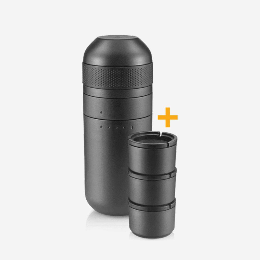 Wacaco Minipresso GR Set - портативна кавоварка для еспресо, 70 мл, 8 бар, з чохлом і фільтрами