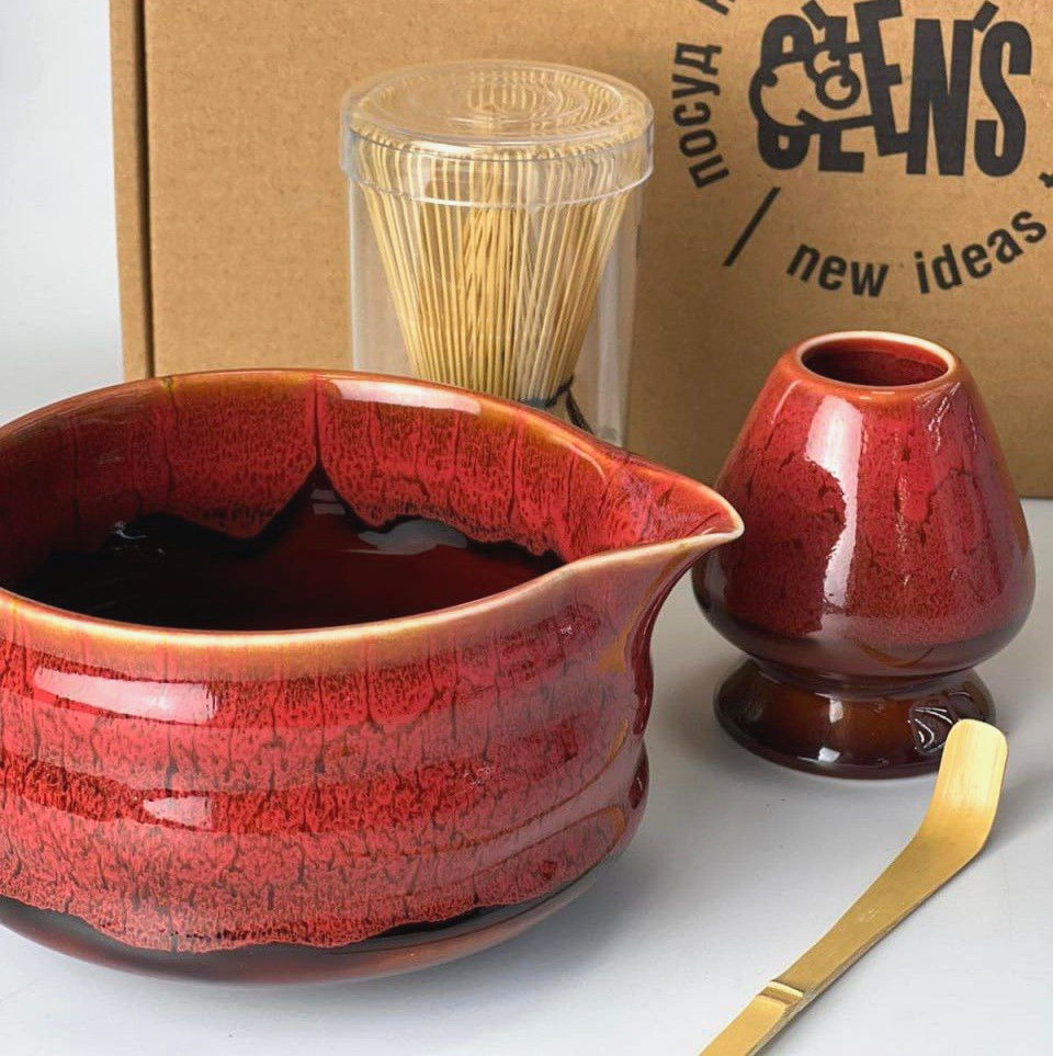 Набір Akane Katakuchi для приготування матча, 500 мл, з бамбуковими аксесуарами для чайної церемонії