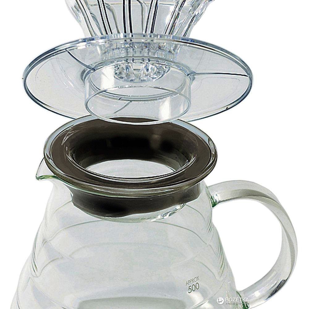 Сервер Hario V60 XGS-60TB 600 мл - термостійке скло для кави, стильний кавовий аксесуар