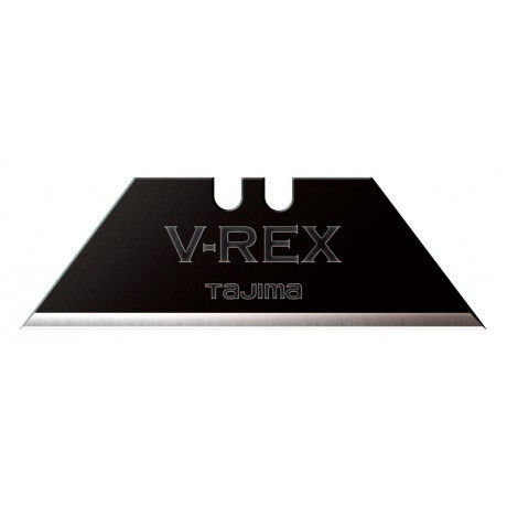 Лезвия TAJIMA V-REX Razar Black трапециевидные 10 шт, углеродная сталь, двойной угол заточки