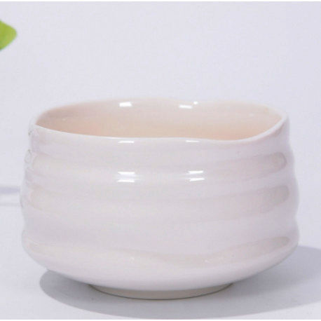 Чаван White 550 мл для матча, керамічний тяван для чайної церемонії, 12.5x12.5x7.5 см