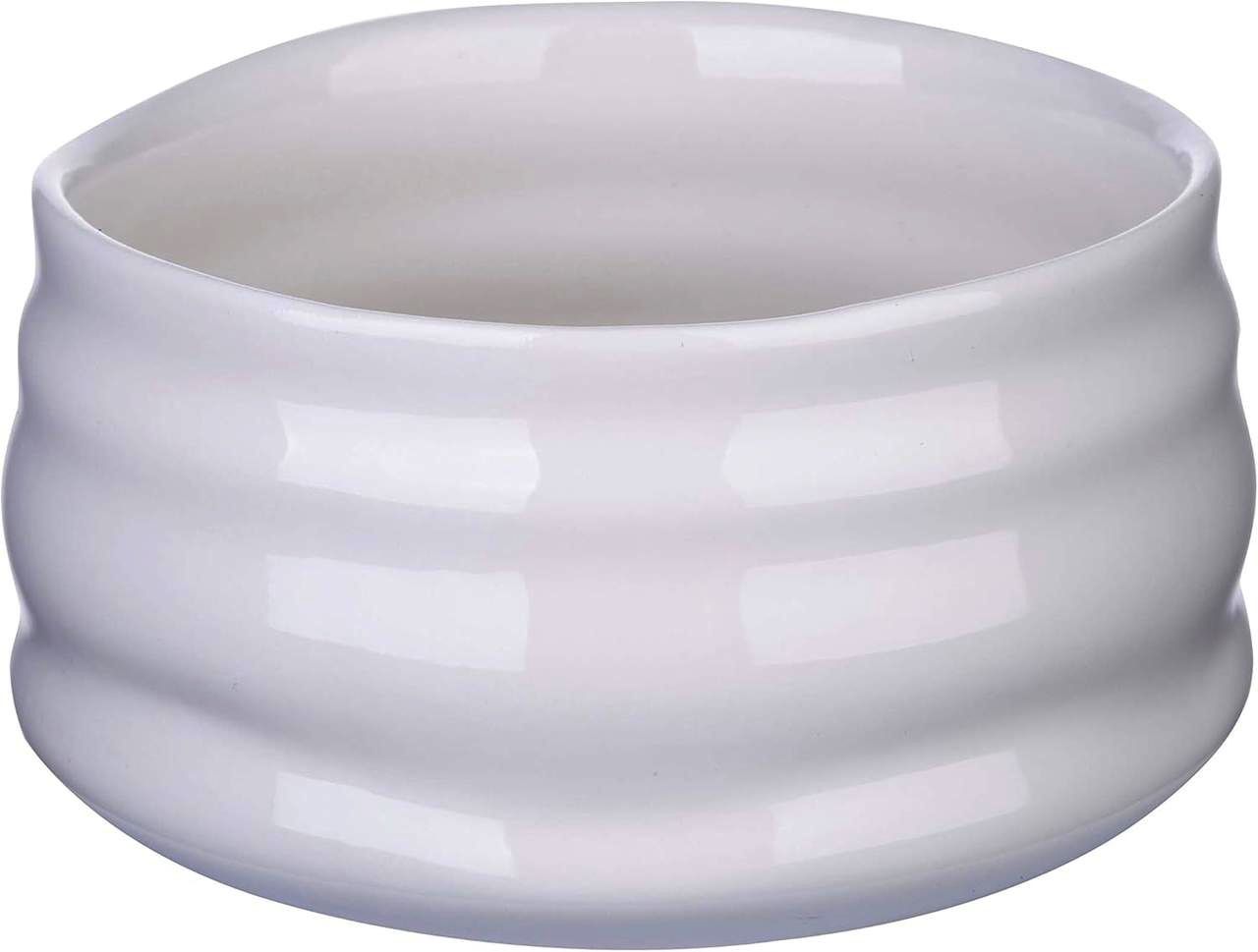 Чаван White 550 мл для матча, керамічний тяван для чайної церемонії, 12.5x12.5x7.5 см