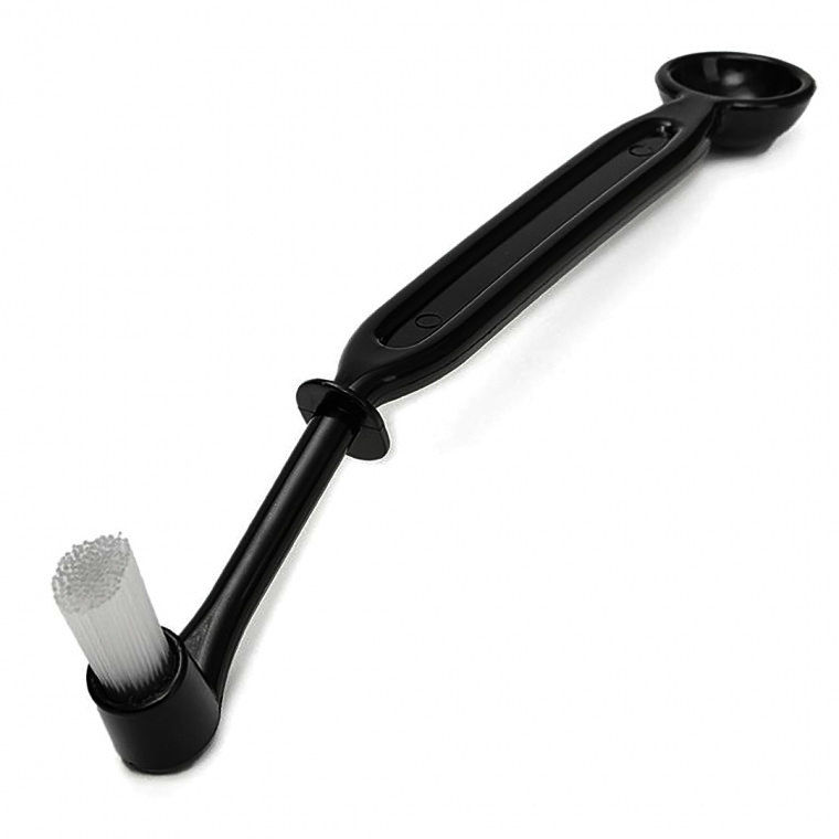 Щетка Long Brush для чистки групп кофемашины 22 см, полимер, черная, удобная ручка