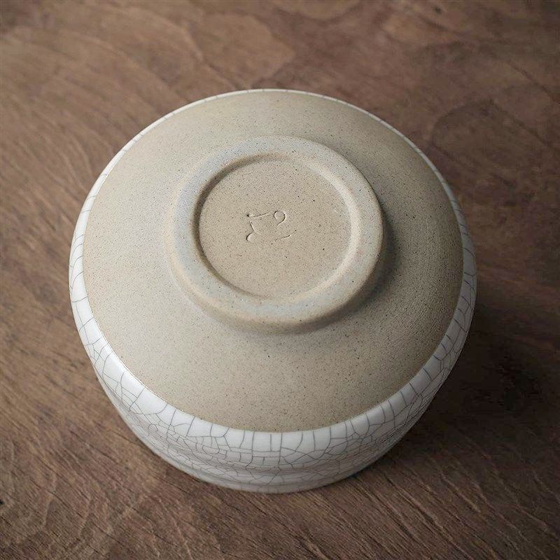Чаван Ancient White 500 мл для матчи, керамическая чаша с глазурью, Тяван для чайной церемонии