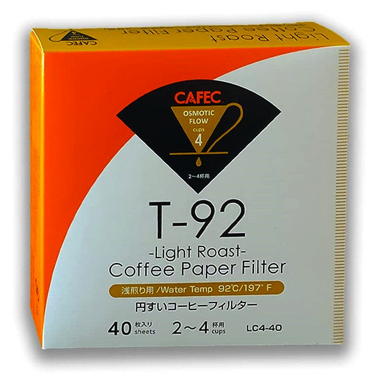 Фільтри CAFEC Light Roast Cup4 для кави, 40 шт, FSC, білі, Японія