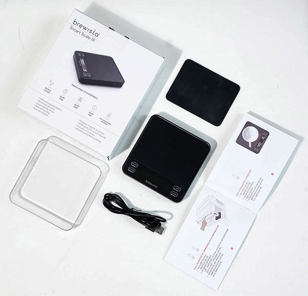 Весы Brewista Smart Scale III с зарядкой, точность 0,1 г, макс. 2 кг, водонепроницаемость, таймер