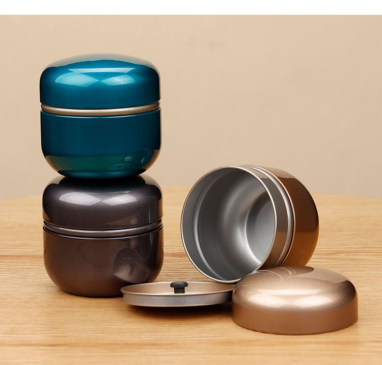 Баночка для чая Матча, герметичная, красная, размер 8,7 см, из жести, антиоксидантная защита