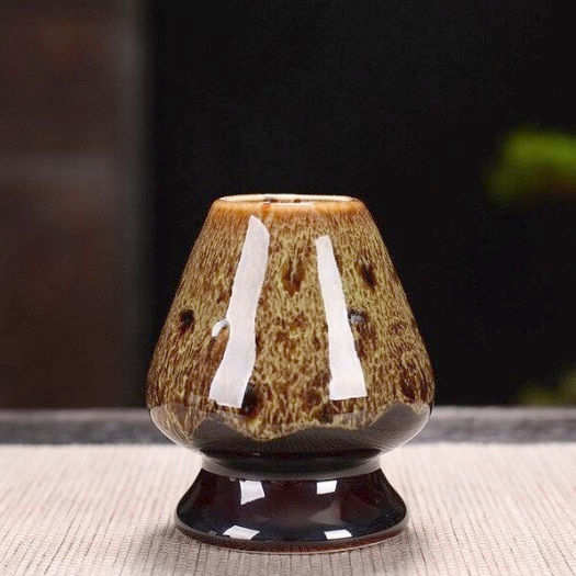 Кусенаоши подставка для венчика Тясен, керамика, 7x7.5 см, для матчи, ручная работа