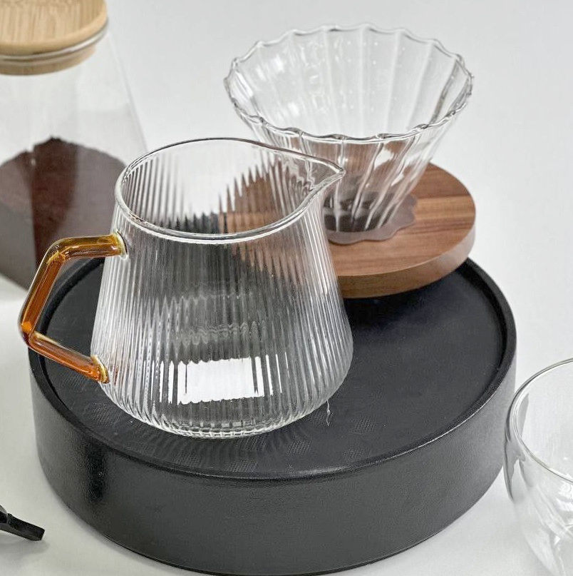 Набір Glass Copper V60, заварник 600 мл і пуровер 02, для альтернативного заварювання кави