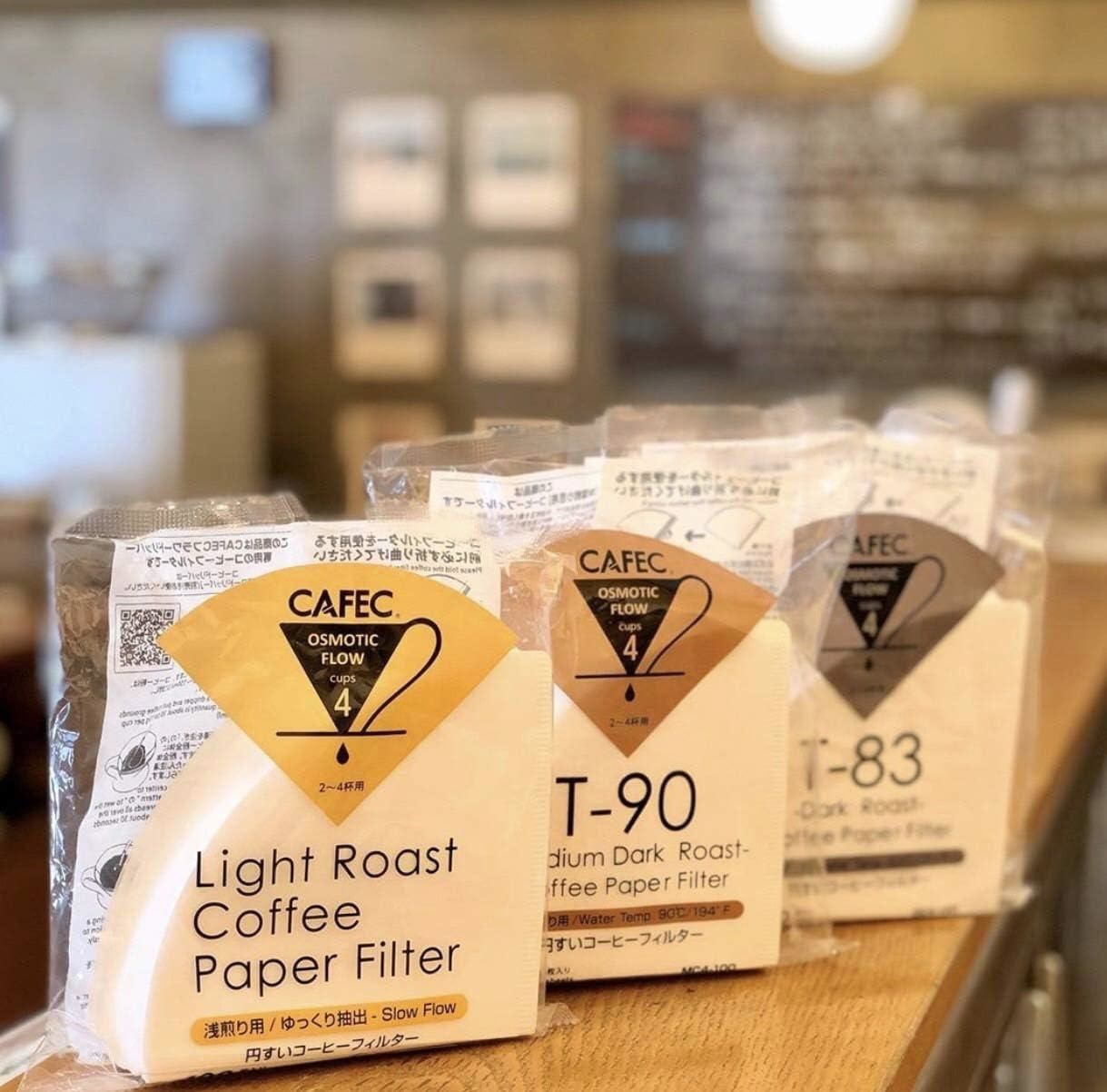 Фільтри Cafec Light Roast Cup4 100 шт, для кави, японські, FSC, білі