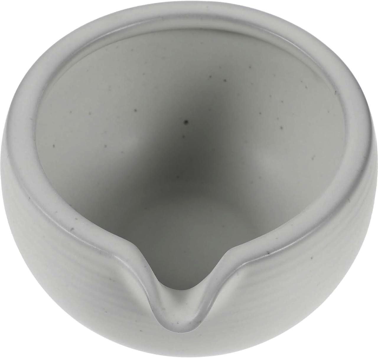 Чаван Katakuchi для матча 400 мл, кераміка, біла, носик, японська чайна чаша #5