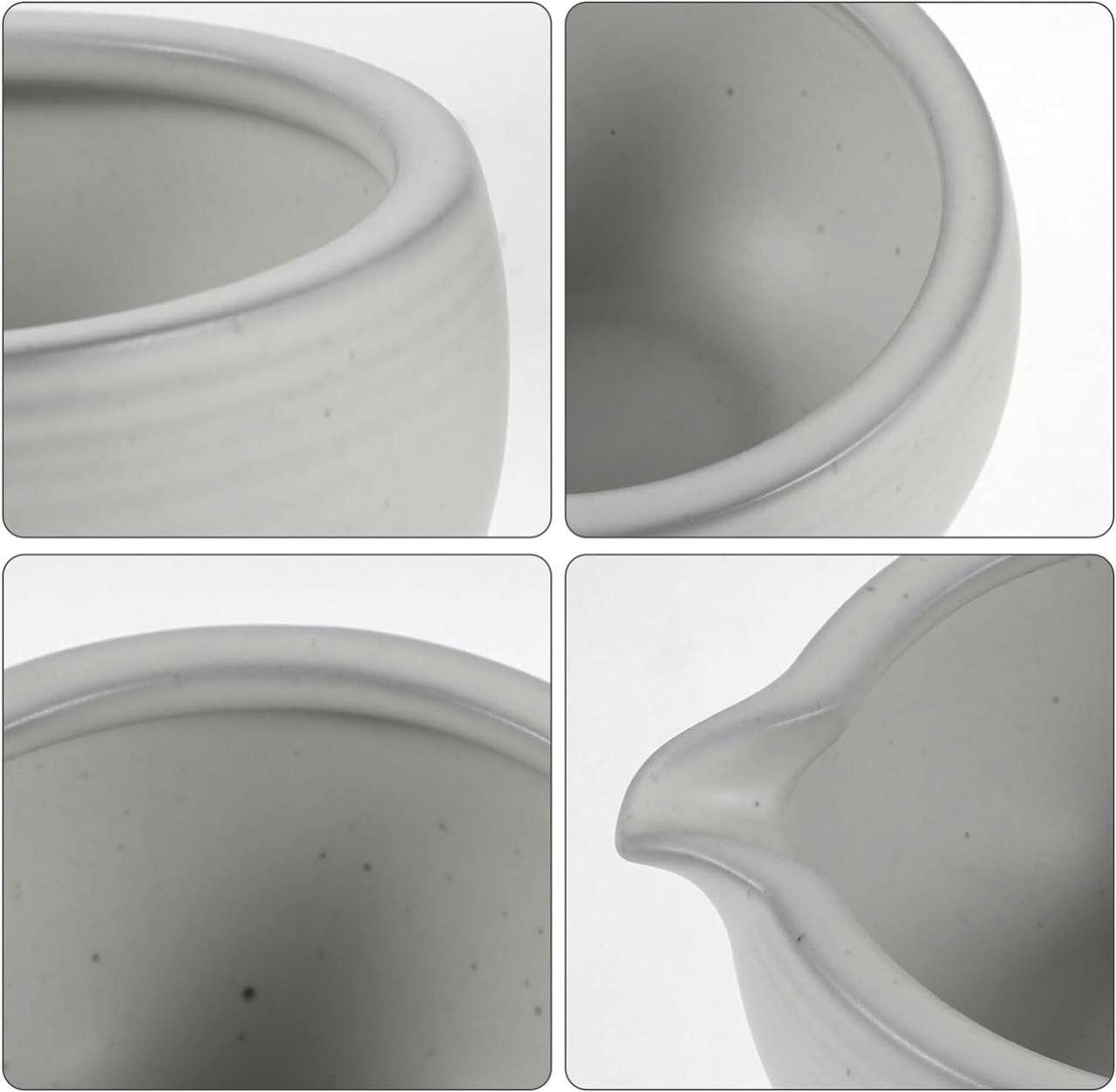 Чаван Katakuchi для матча 400 мл, кераміка, біла, носик, японська чайна чаша #5