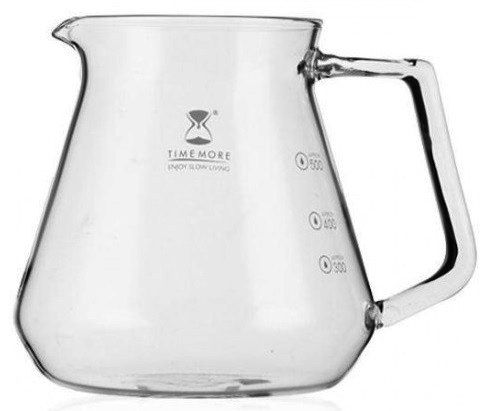 Сервер Timemore 600 мл з боросилікатного скла з кришкою для кави та чаю