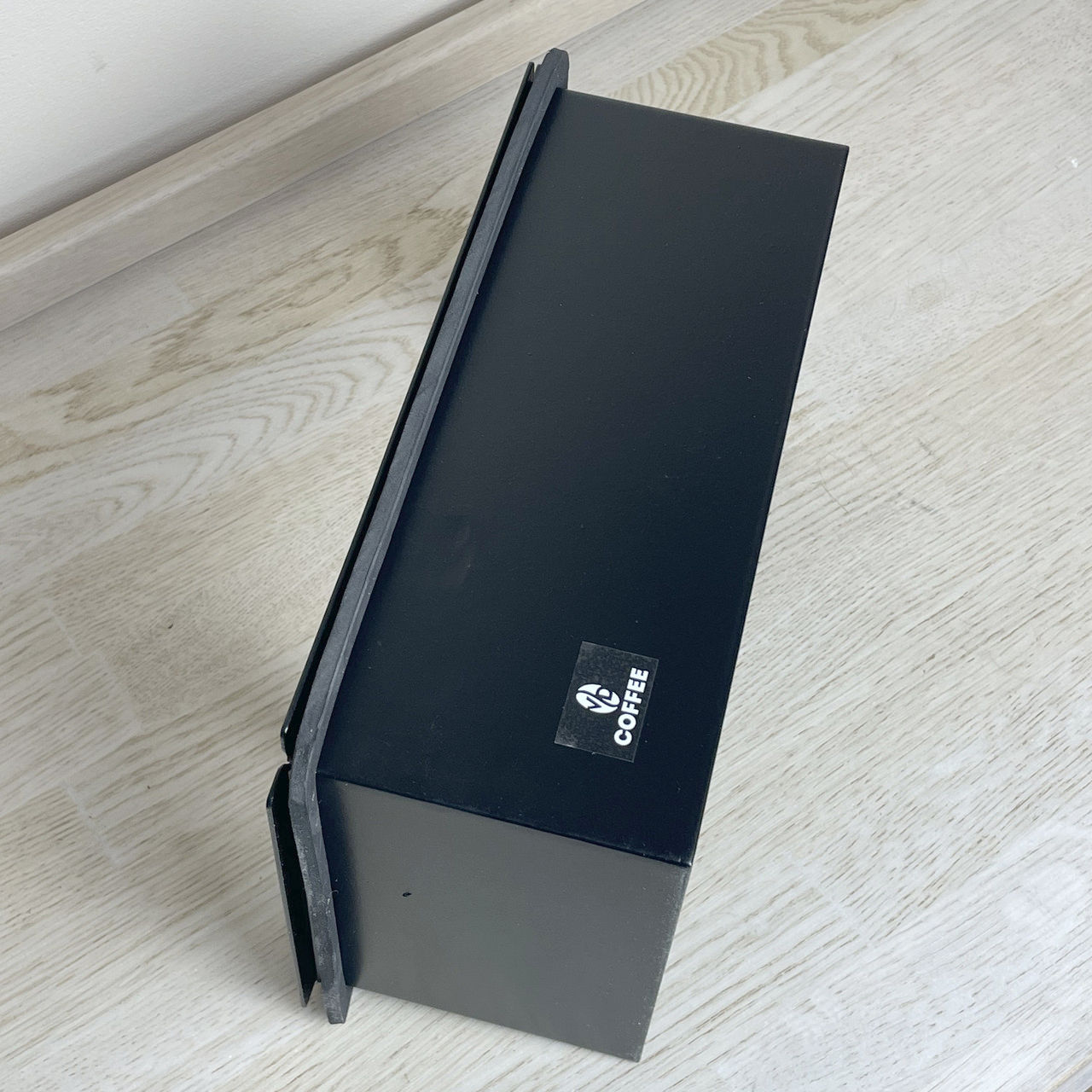 Нок бокс VD Open Bottom XL врезной черный для кофейных отходов 27x16x10 см металлический