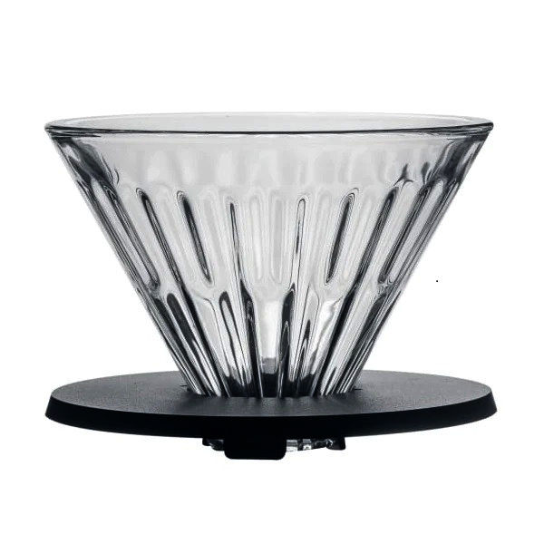Пуровер Timemore Crystal Dripper 01 Black із скла + 10 фільтрів для ідеальної кави