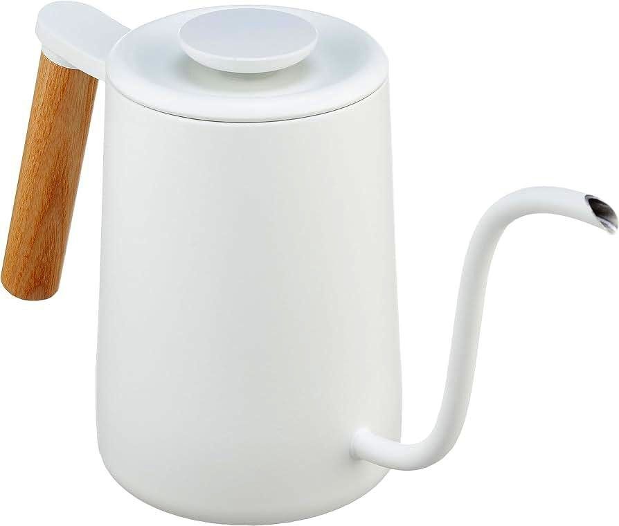 Чайник Timemore Fish Youth 700 мл из нержавеющей стали с гусинообразным носиком белый