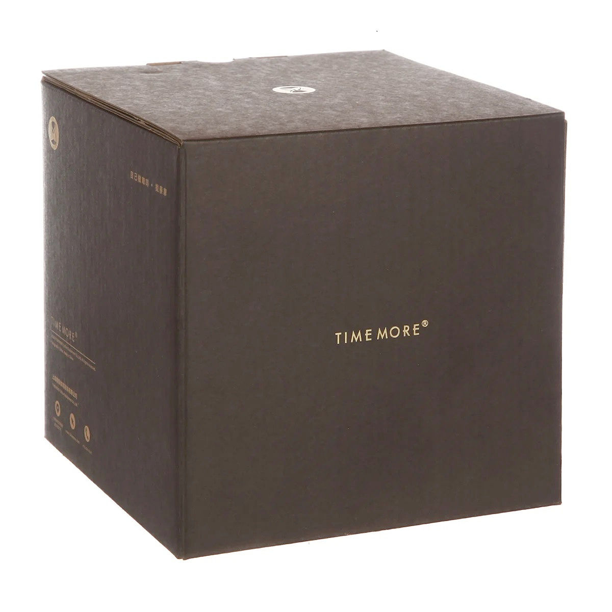 Сервер Timemore 360 мл из боросиликатного стекла с крышкой для кофе и чая, черный