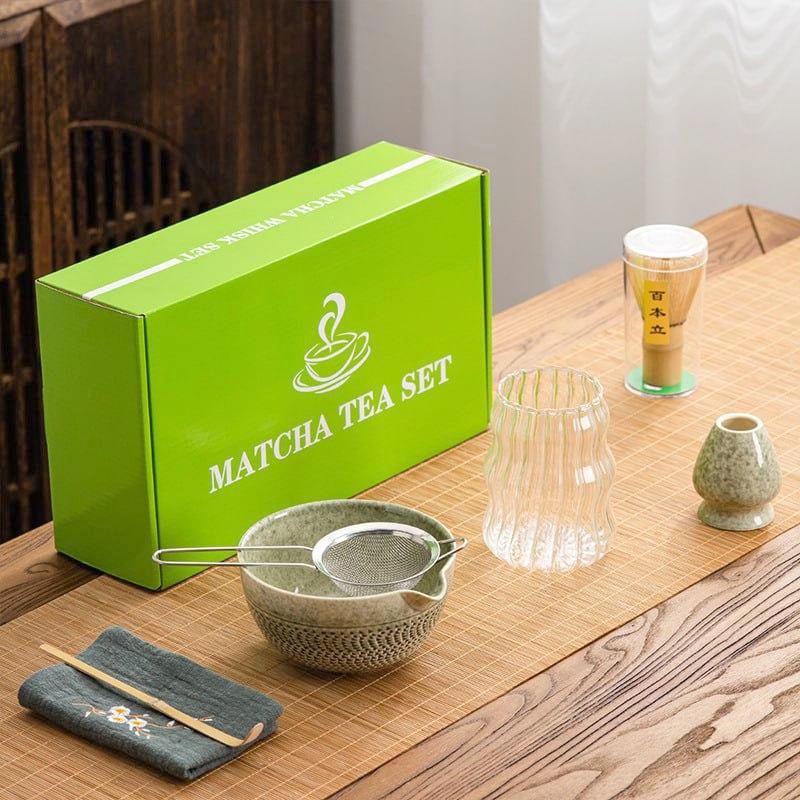 Набір Amaranth arrow для чаю матча, 7 предметів, включаючи вінчик, чашу і сито, 500 мл