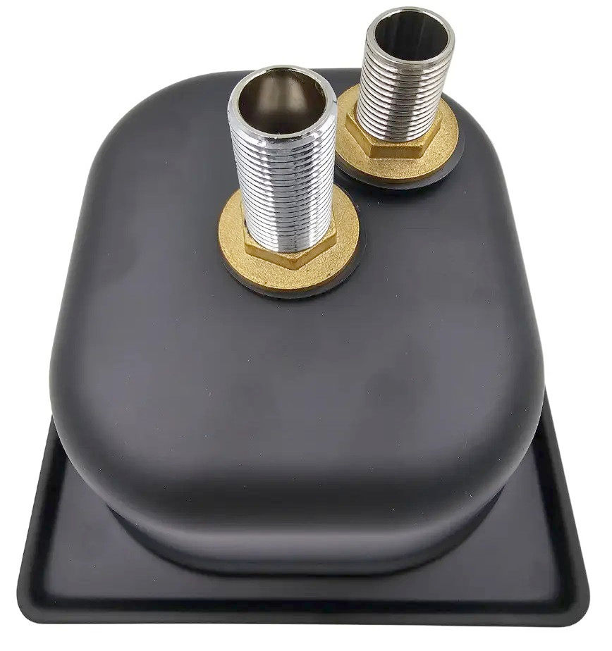 Ринзер Quick Rinse 16.2x17.6 см, черный, нержавеющая сталь, врезной, ополаскиватель для баров