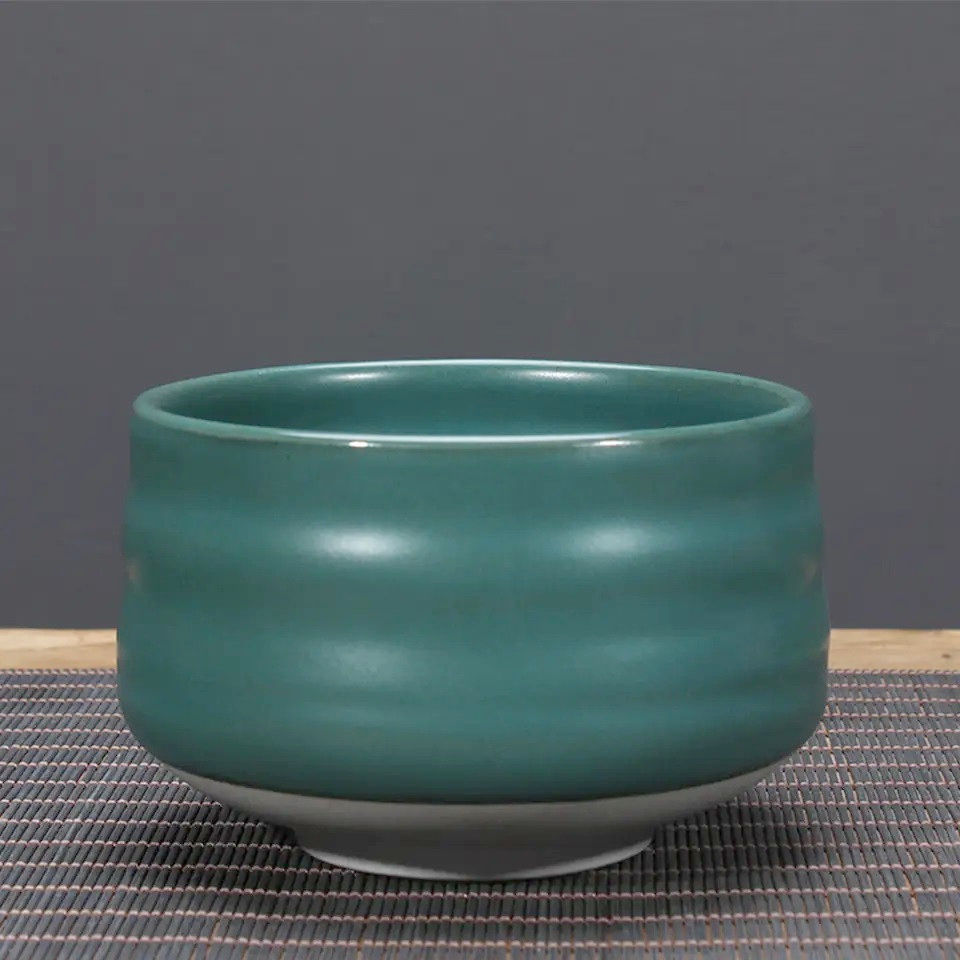 Комплект для приготовления матчи Dark Green: чаша 550 мл и подставка для венчика