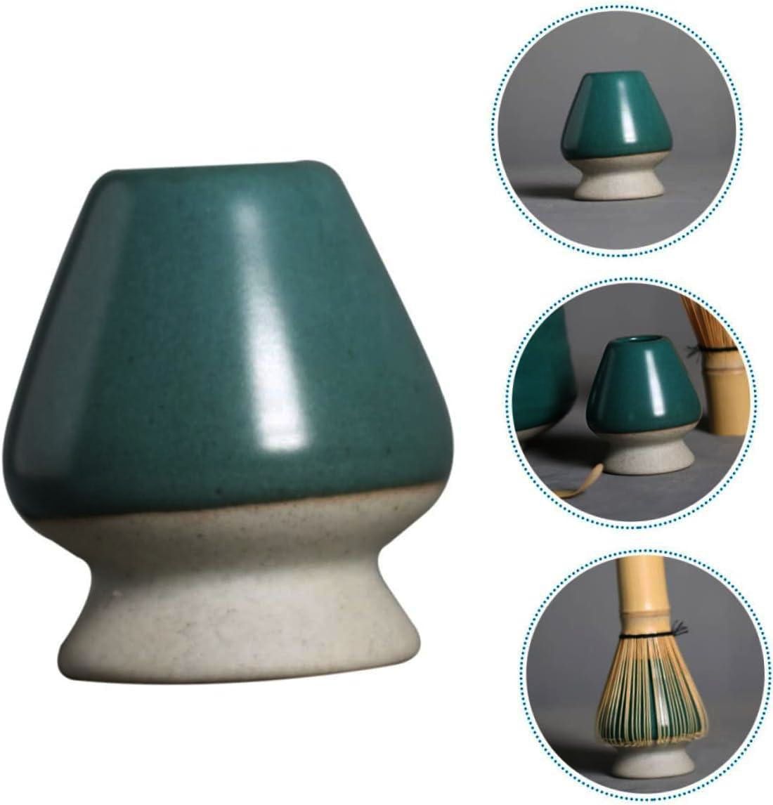 Комплект для приготовления матчи Dark Green: чаша 550 мл и подставка для венчика