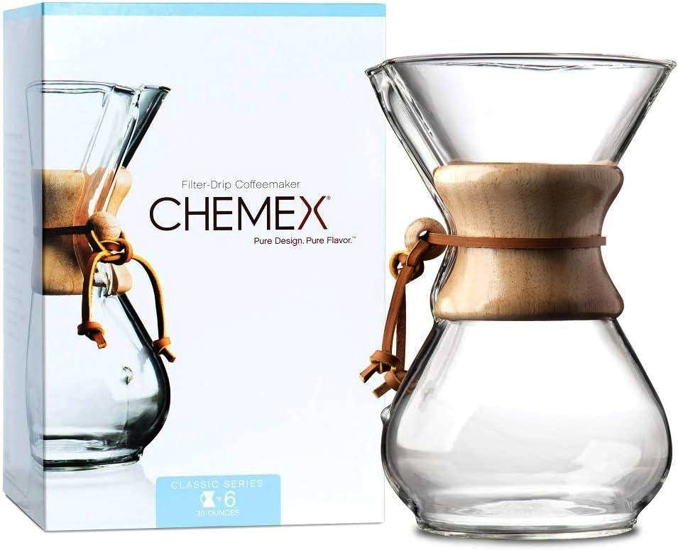 Набір Chemex 6 Cup з фільтрами (100 шт) - кавоварка з боросилікатного скла
