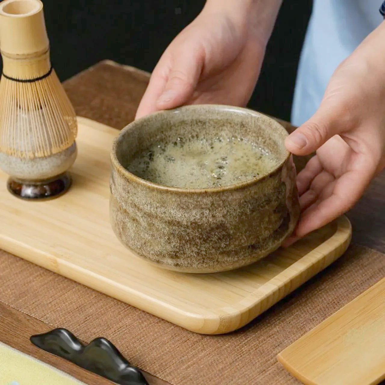 Чаван Dune 550 мл для матча, керамічний тяван для чайної церемонії, 12x12x8 см