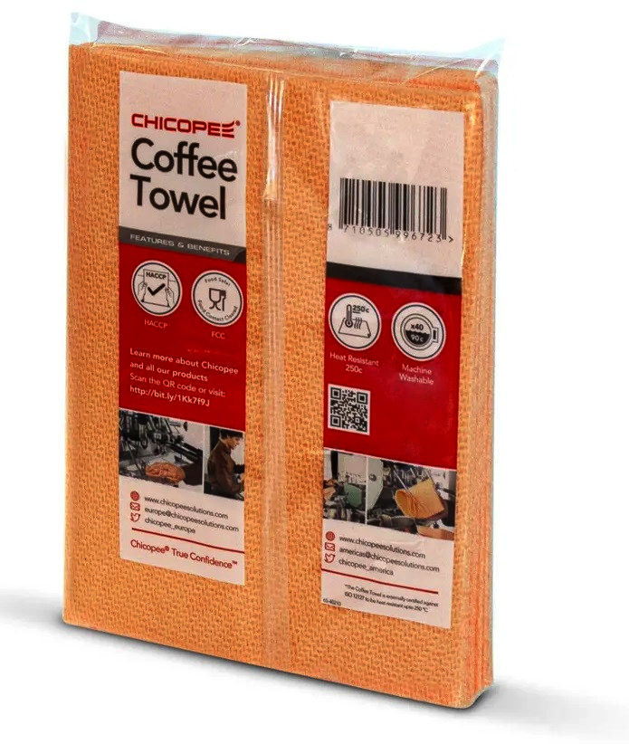 Салфетки Chicopee Coffee Towel 43х32 см, жаростійкі, 10 шт для чистки капучинатора HACCP
