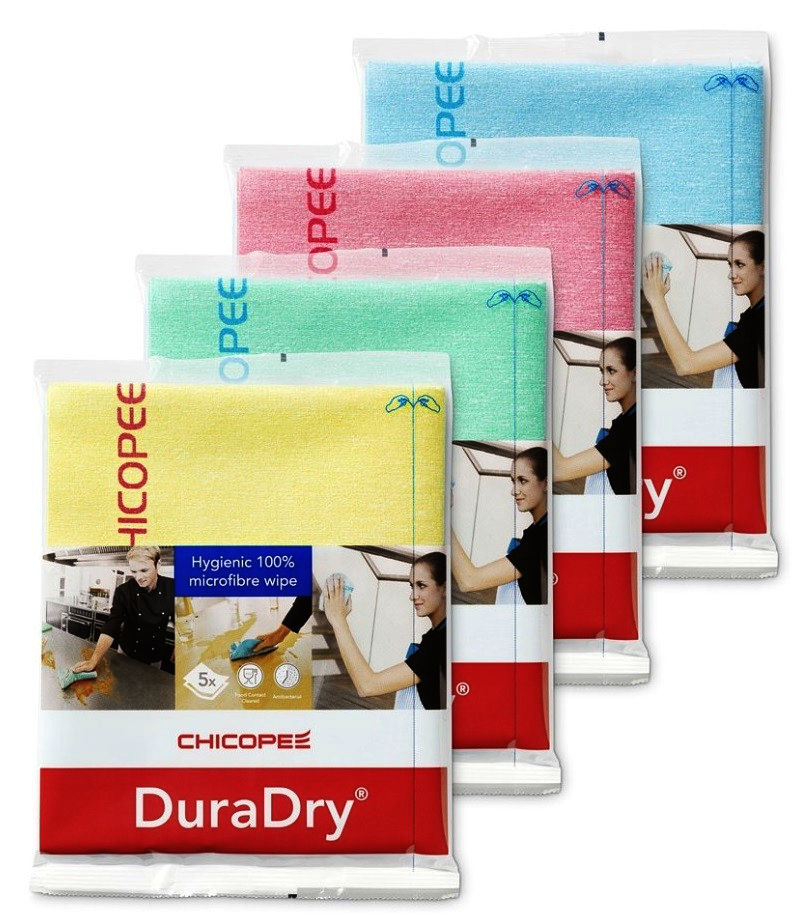 Салфетки Chicopee Microfibre Plus 34х40 см, антибактеріальні, 5 шт. для кав'ярні