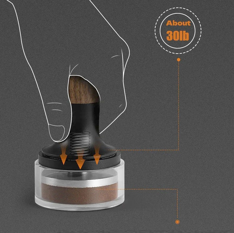 Пуш Темпер MHW-3BOMBER 51 мм Динамометрический Flash 2.0 Титан для эспрессо