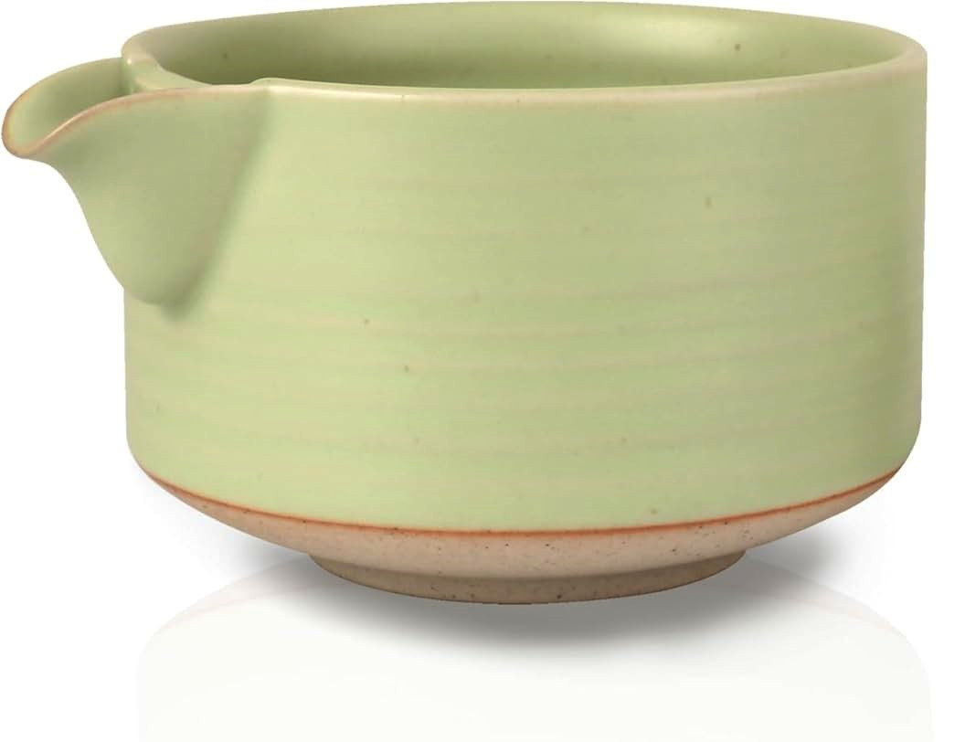 Чаван Katakuchi Green 525 мл с носиком для матча, керамический тяван светло-зеленый