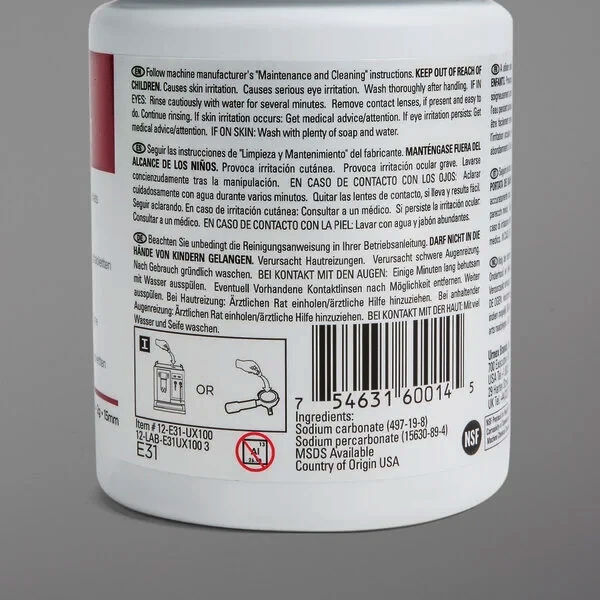 Таблетки Urnex Cafiza E31 100 шт. по 2 г для очищення кавомашин від залишків кави та олій