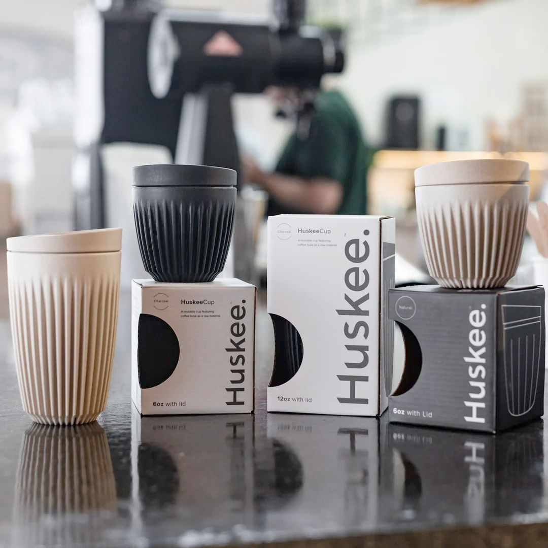 Термочашка HuskeeCup 355 мл з переробленого матеріалу, BPA-free, стильний дизайн