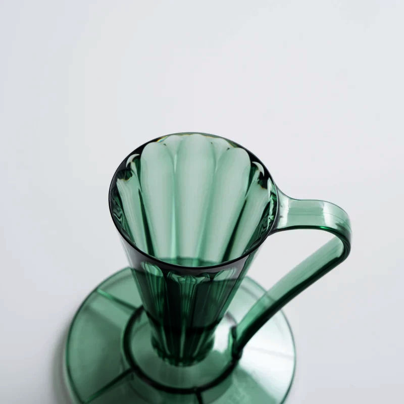 Пуровер Cafec Deep 27 Tritan Flower Dripper для однієї чашки, 27°, Японія, темно-зелений